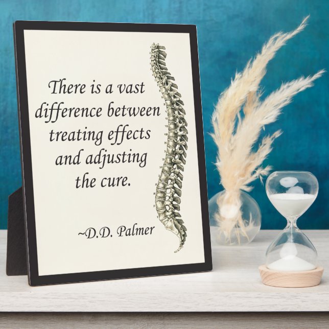 Chiropractic Adjusting the Cure Easel Plaque (Side)