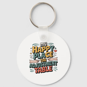 Chiropractic Adjustment Bliss for Back Pain Relief Key Ring