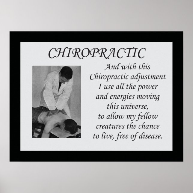 Chiropractic Adjustment Quote Poster (Front)
