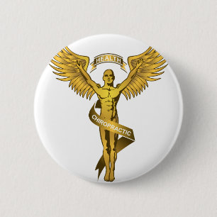 Chiropractic Angel 6 Cm Round Badge