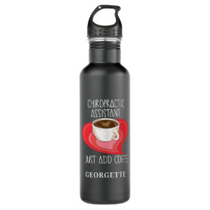 Chiropractic Assistant Just Add Coffee Personalise 710 Ml Water Bottle