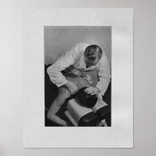Chiropractic Cervical Adjustment Vintage Print