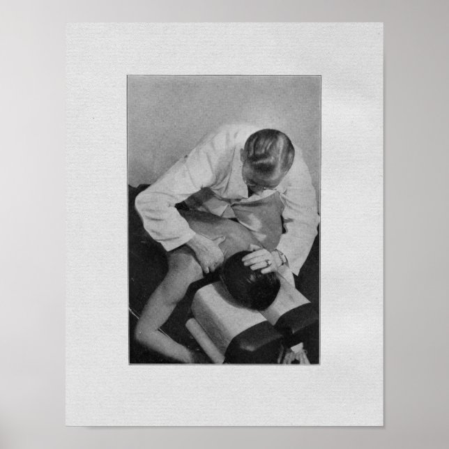 Chiropractic Cervical Adjustment Vintage Print (Front)