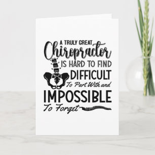 Chiropractic Chiro Spine Truly Great Chiropractor Card