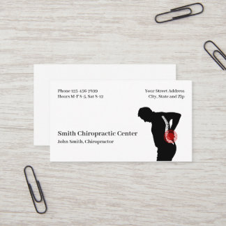Chiropractic Chiropractic Clinic Business Card