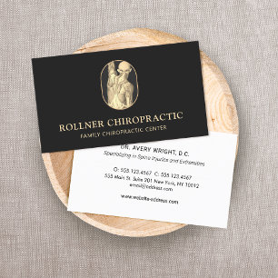 Chiropractic Chiropractor Anatomy Figure Logo Business Card