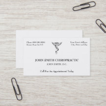 Chiropractic Chiropractor Business Card