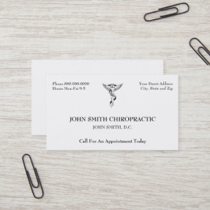 Chiropractic Chiropractor Business Card