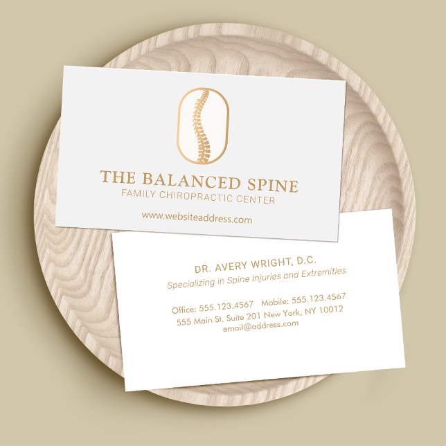 Chiropractic Chiropractor Logo Business Card (Creator Uploaded)