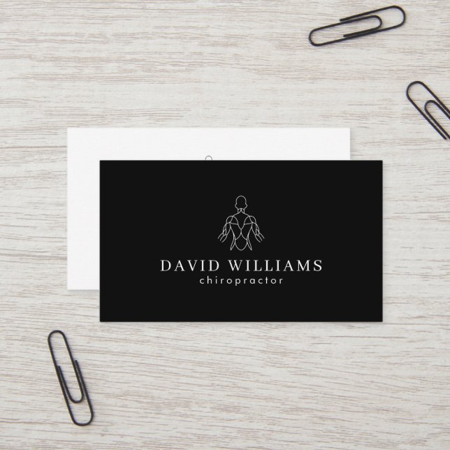 Chiropractic Chiropractor Massage Therapy Business Card (Front/Back In Situ)