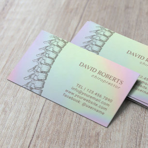 Chiropractic Chiropractor Pastel Spine Appointment Card