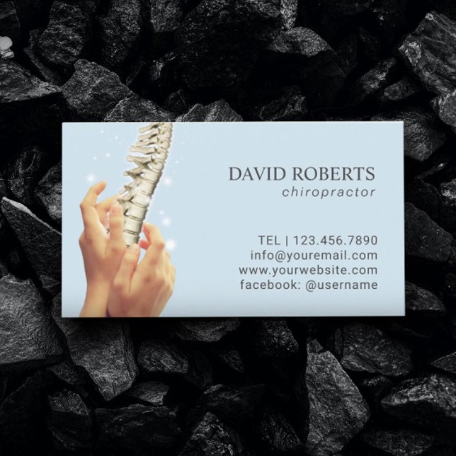 Chiropractic Chiropractor Spine & Healing Hands Appointment Card (Creator Uploaded)