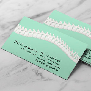 Chiropractic Chiropractor Therapist Mint Appointment Card