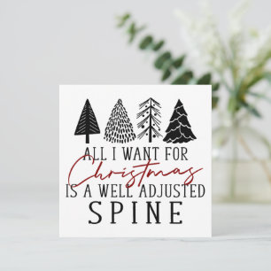 Chiropractic Christmas Card, Chiropractic Card, Thank You Card
