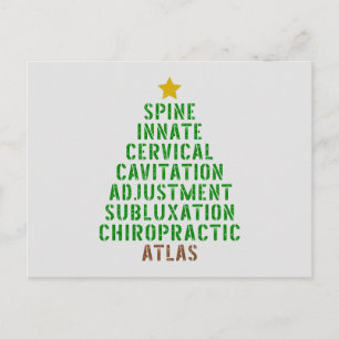 Chiropractic Christmas, Chiropractic Postcard
