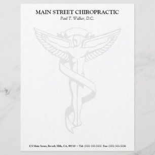 Chiropractic Emblem Letterhead Template