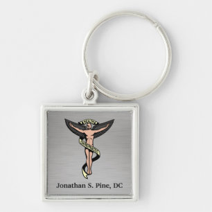 Chiropractic Emblem Personalised Keychain