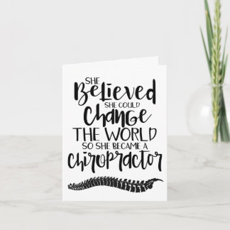Chiropractic graduation card, D.C. graduation card