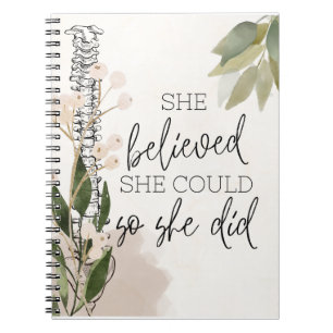 Chiropractic Graduation Gift, Chiropractic  Notebook