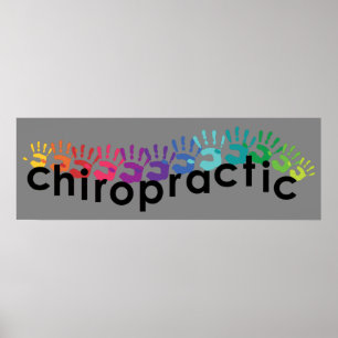 Chiropractic Hand Prints Poster 36x12