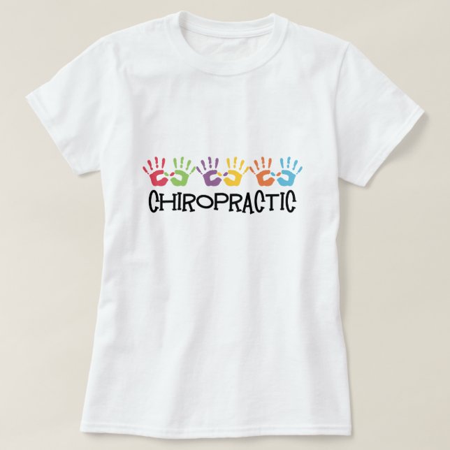 Chiropractic Hand Prints T-Shirt (Design Front)