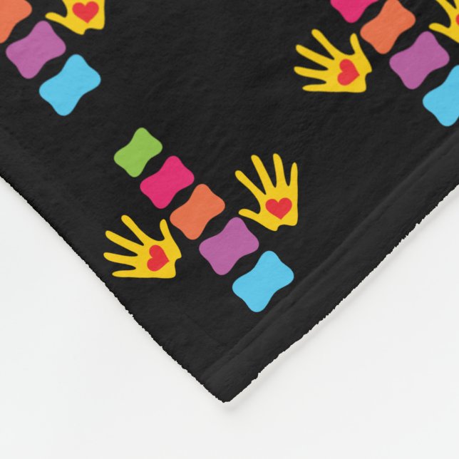 Chiropractic Hands and Spine Fleece Blanket (Corner)