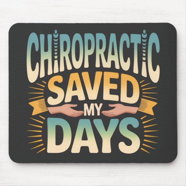 Chiropractic Healing and Back Pain Relief Mouse Pad (Front)