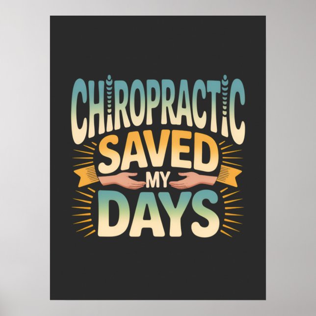 Chiropractic Healing and Back Pain Relief Poster (Front)