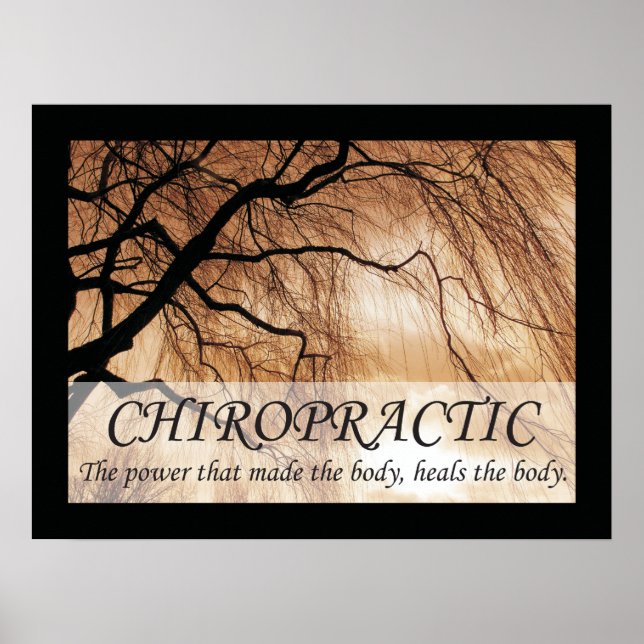 Chiropractic Heals the Body Quotes Sayings Poster (Front)