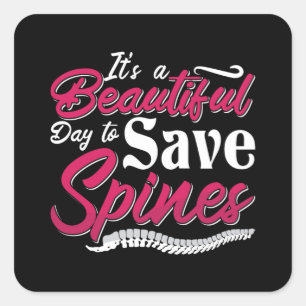 Chiropractic It's A Beautiful Day Chiropractor Square Sticker