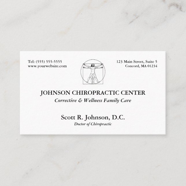 Chiropractic Logo Appointment Cards (Front)