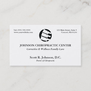 Chiropractic Logo Business Cards