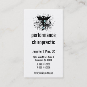 Chiropractic Logo Vertical Business Cards