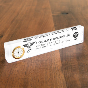 Chiropractic Medicine Personalised Nameplate