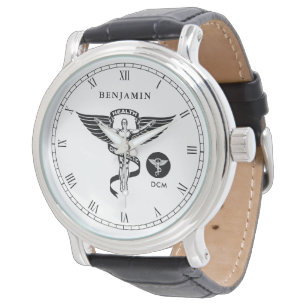 Chiropractic Medicine Symbol   Custom Name Watch