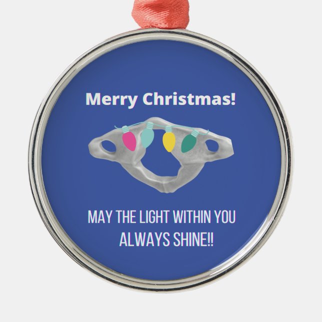 Chiropractic Merry Christmas! Metal Ornament (Front)