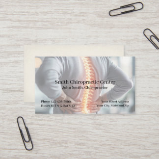 Chiropractic Pain Management Clinic Business Card