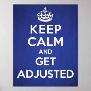 Chiropractic poster - Keep calm and get adjusted