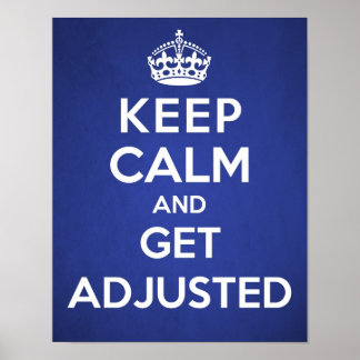 Chiropractic poster - Keep calm and get adjusted