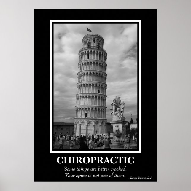Chiropractic Poster - Leaning Tower of Pisa (Front)