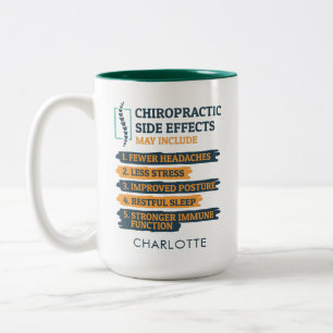 Chiropractic Side Effect Chiropractor Gag Two-Tone Coffee Mug