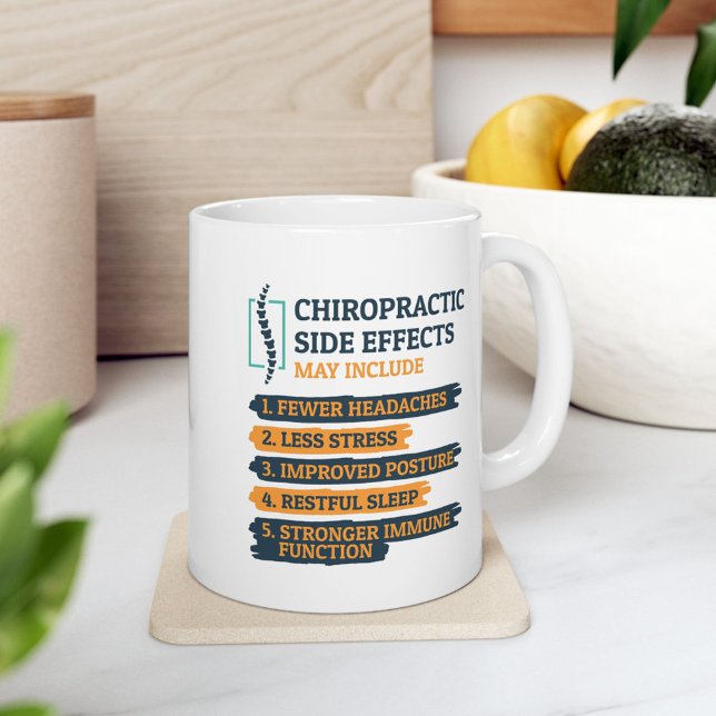 Chiropractic Side Effects Chiropractor Gag Large Coffee Mug (Chiropractic White Jumbo Mug Chiropractor Doctor Keepsake)