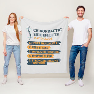 Chiropractic Side Effects Chiropractor Novelty Fleece Blanket