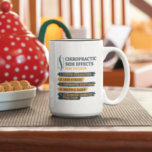 Chiropractic Side Effects Funny Chiropractor Two-Tone Coffee Mug