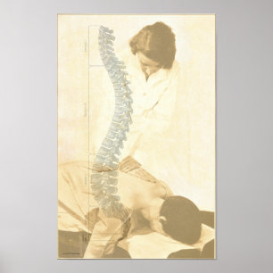 Chiropractic Spinal Adjustment Vintage Print