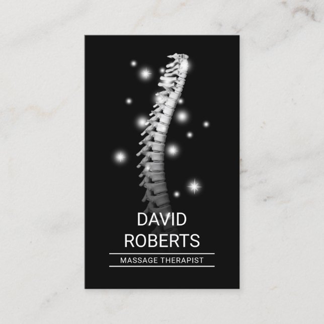 Chiropractic Spine Adjust Therapist Chiropractor Business Card (Front)
