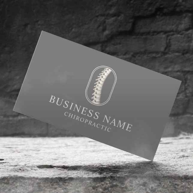 Chiropractic Spine Logo Professional Chiropractor Business Card (Creator Uploaded)