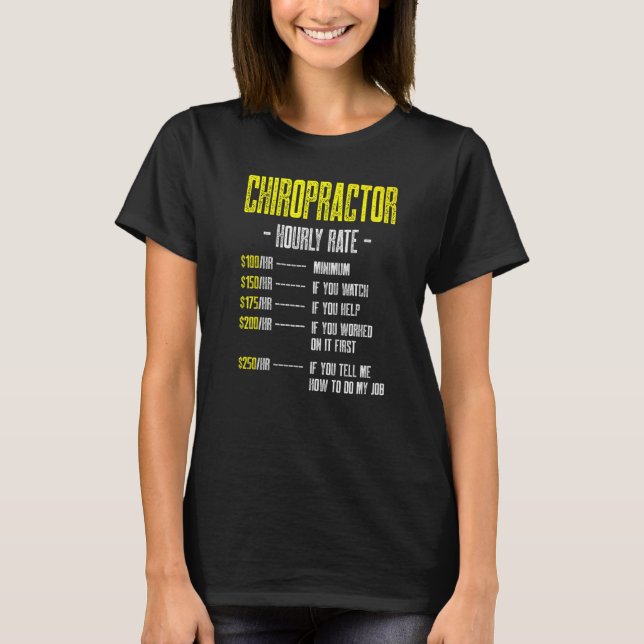 Chiropractic Spine Treatment Spinal Chiropractor T-Shirt (Front)
