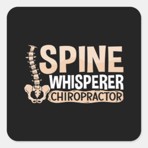 Chiropractic Spine Whisperer Chiropractor Chiro Square Sticker
