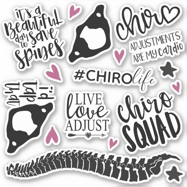 Chiropractic Stickers, Chiropractor, (Front)